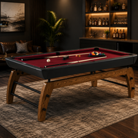 Pool Table Designed for Family Game Rooms, 84 Inch Playfield, Wool-Blend Surface, Complete Accessories