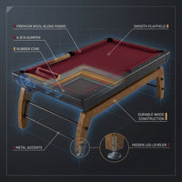 Edgewood 84 In. Pool Table with Accessories — How It Works