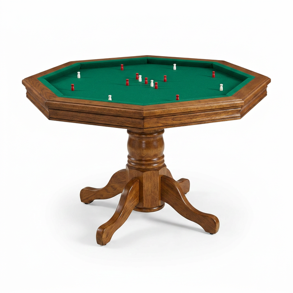 Kingston Oak 3-In-1 Poker Table — Studio Shot