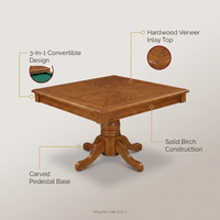 Kingston Oak 3-In-1 Poker Table — infographic