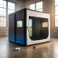Portable Inflatable Golf Simulator Large 10X13X10 FT Indoor/Outdoor Golf Simulator Tent with Projection Screen All Skill Levels — Studio Shot