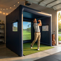 Portable Inflatable Golf Simulator Large 10X13X10 FT Indoor/Outdoor Golf Simulator Tent with Projection Screen All Skill Levels — Lifestyle