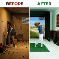 Simbox Golf Simulator Enclosure - 7 Sizes Available — Before & After