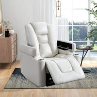 Home Theater Recliner Chair Built for Movie Night Comfort, Power Reclining, USB Charging, Cup Holders