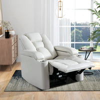 Home Theater Recliner Chair Built for Movie Night Comfort, Power Reclining, USB Charging, Cup Holders