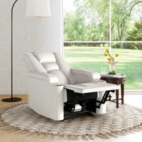 Home Theater Recliner Chair Built for Movie Night Comfort, Power Reclining, USB Charging, Cup Holders